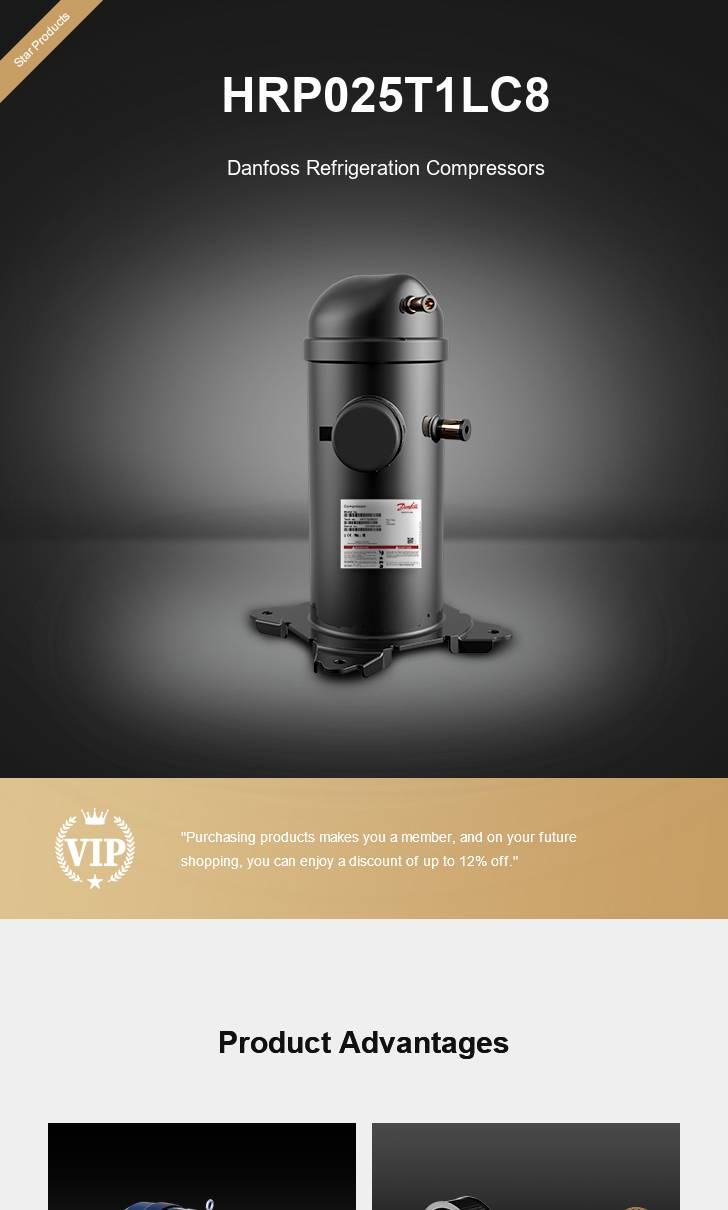 Danfoss Compressor HRP025T1LC8, technical parameters pdf, structure diagram